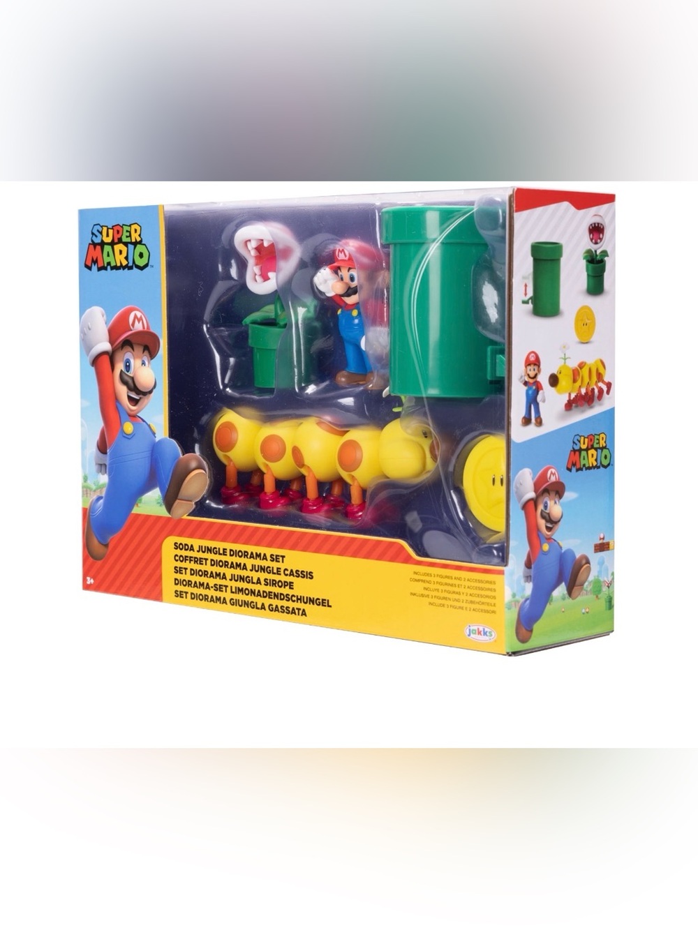 Nintendo Super Mario Playset with Green Warp Pipe & Yellow Caterpillar